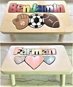 Personalized Puzzle Stool With Design